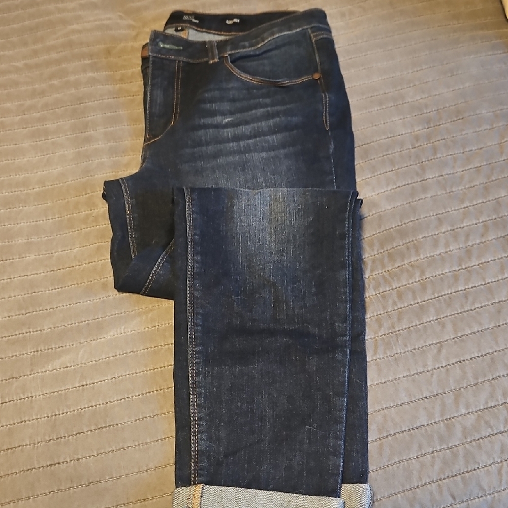 1822 Denim Adrianna Dark Blue Jeans